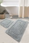 Mijölnir Juego de alfombrillas de baño de algodón Gris (2 piezas)